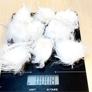 PomPoms White Eyelash Yarn. Soft & silky. 9. 1 ounce of yarn. New